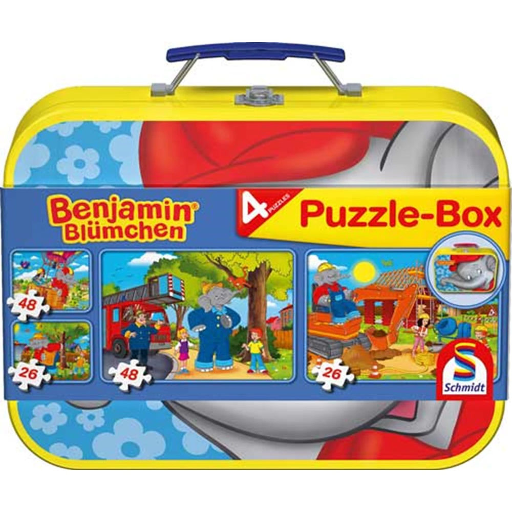 Puzzle Benjamin Blümchen, Puzzle Box, 2 x 26, 2 x 48 Teile