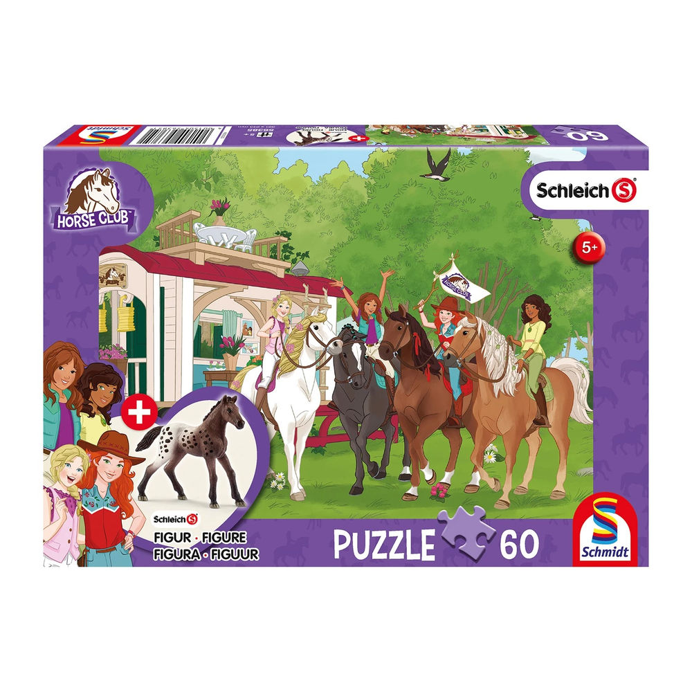Puzzle Clubtreffen vor dem Wohnwagen, 60 Teile (inkl. Original-Figur)