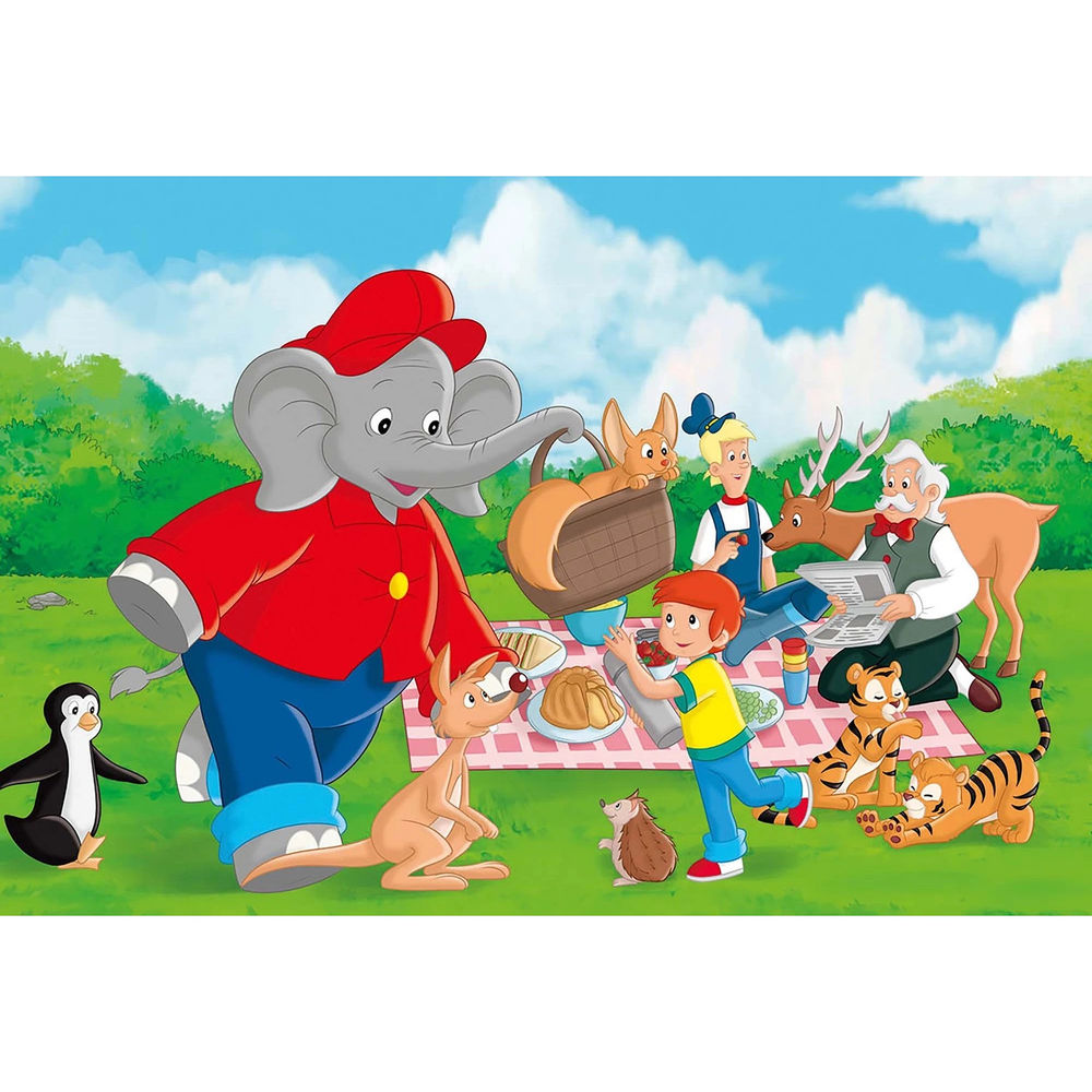 Puzzle Benjamin Blümchen, Im Zoo, 3 x 24 Teile