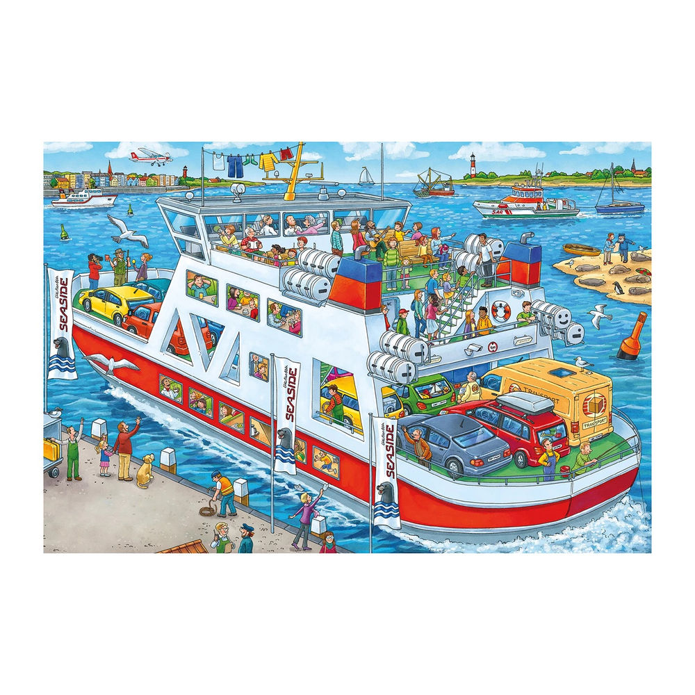 Puzzle Wo ist das kleine Segelboot? 3 x 24 Teile