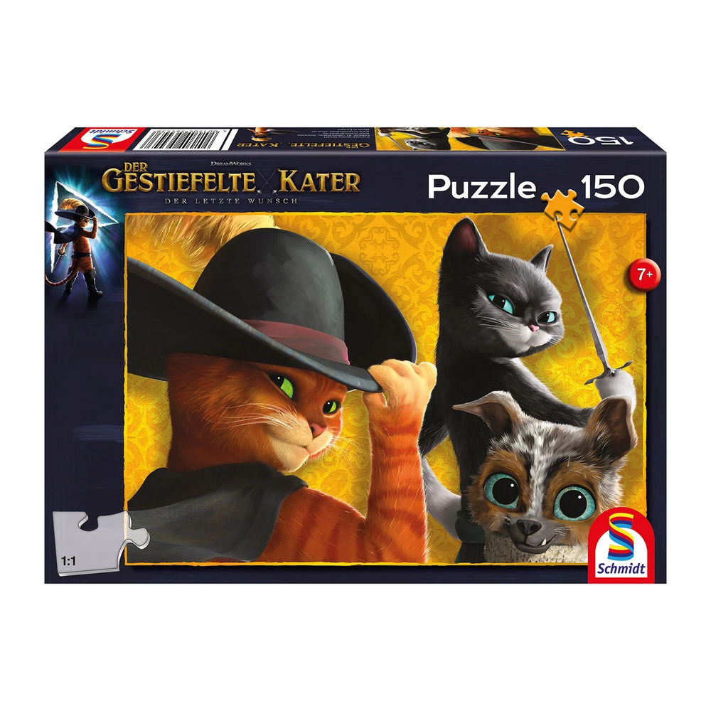 Puzzle Der gestiefelte Kater und seine Freunde, 150 Teile