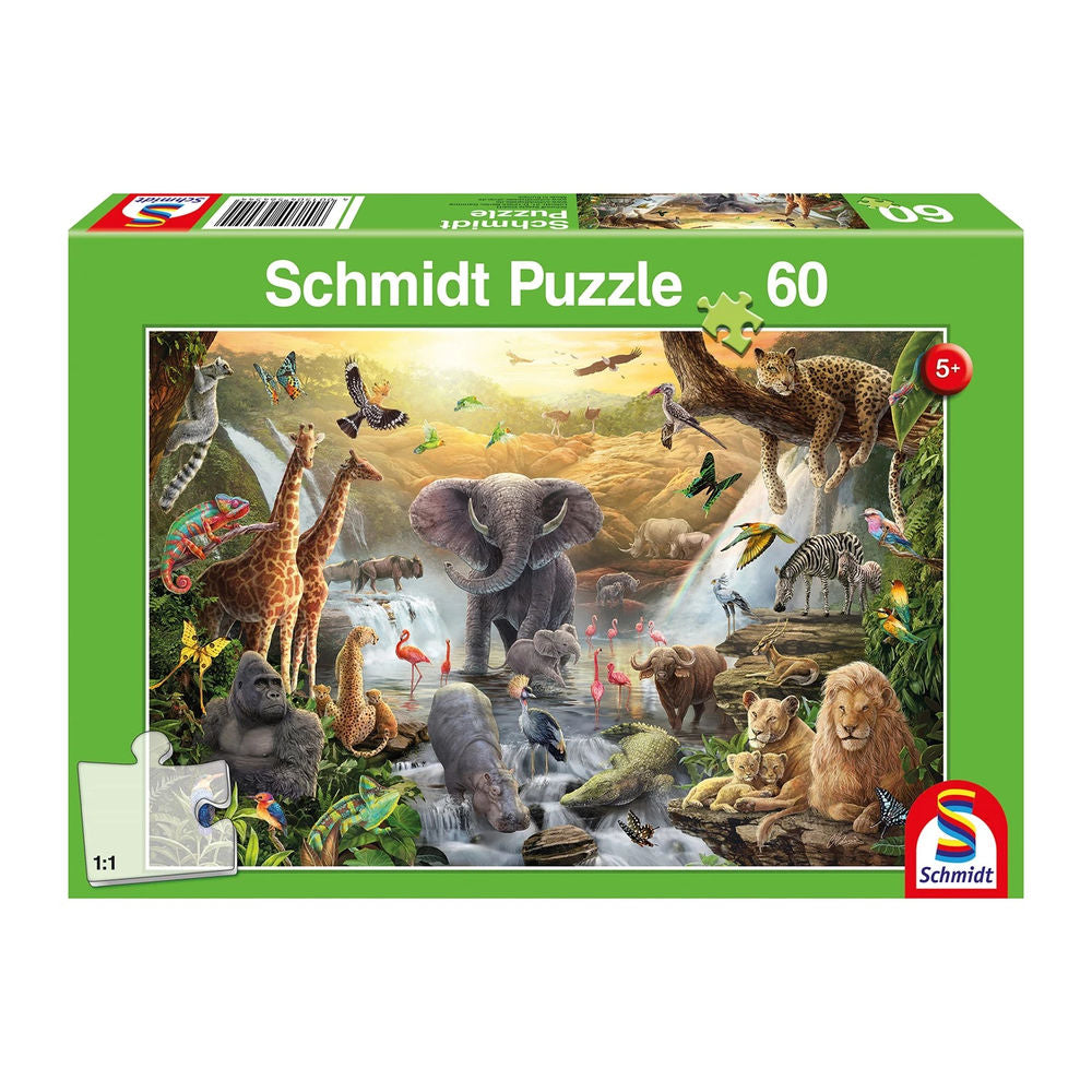 Puzzle Tiere in Afrika, 60 Teile