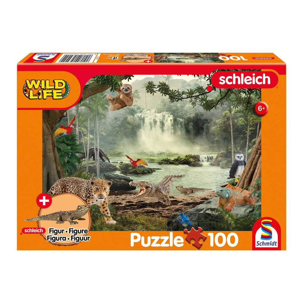 Puzzle Wild Life im Regenwald, 100 Teile (inkl. Figur)