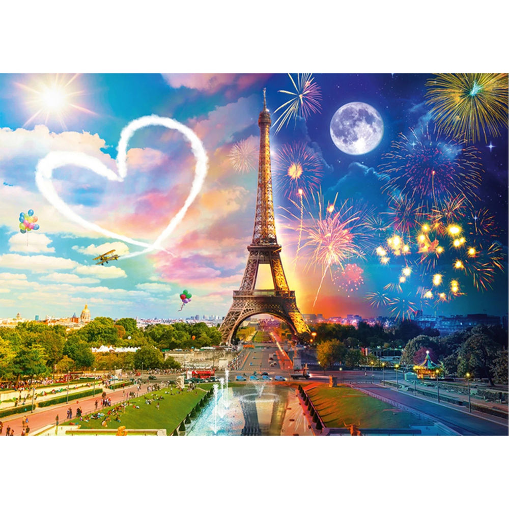 Puzzle Paris Tag und Nacht, 2000 Teile