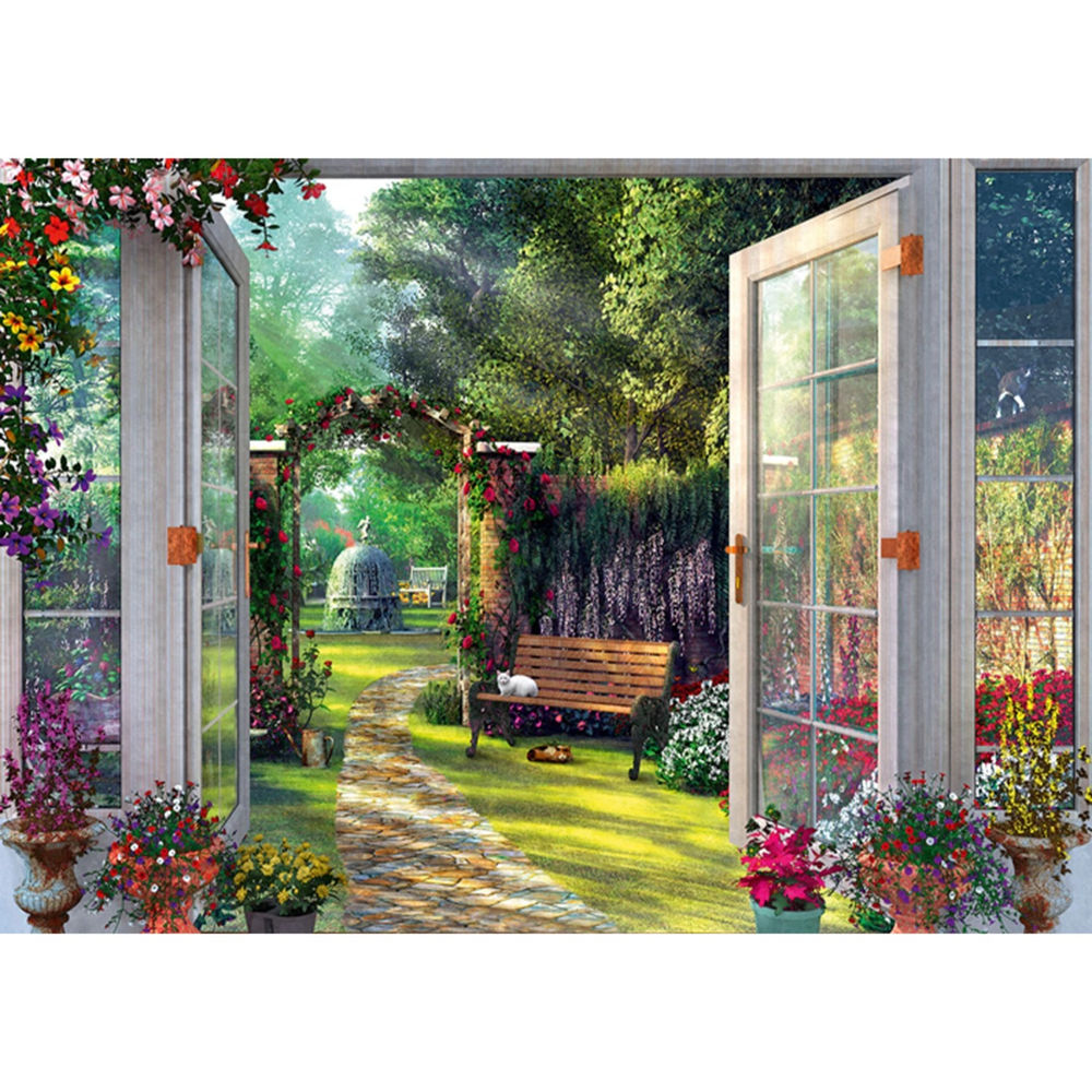 Puzzle Blick in den verwunschenen Garten, 1000 Teile
