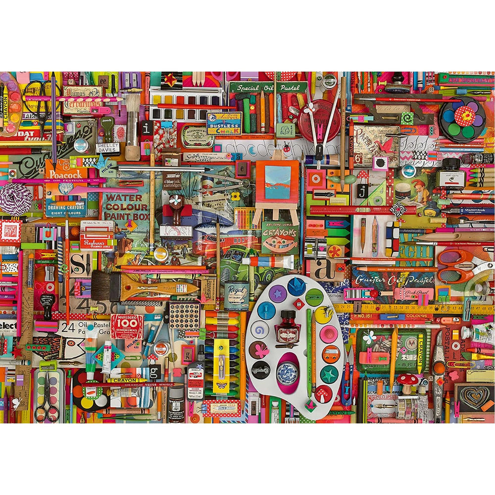 Puzzle Vintage Künstlermaterialien, 1000 Teile