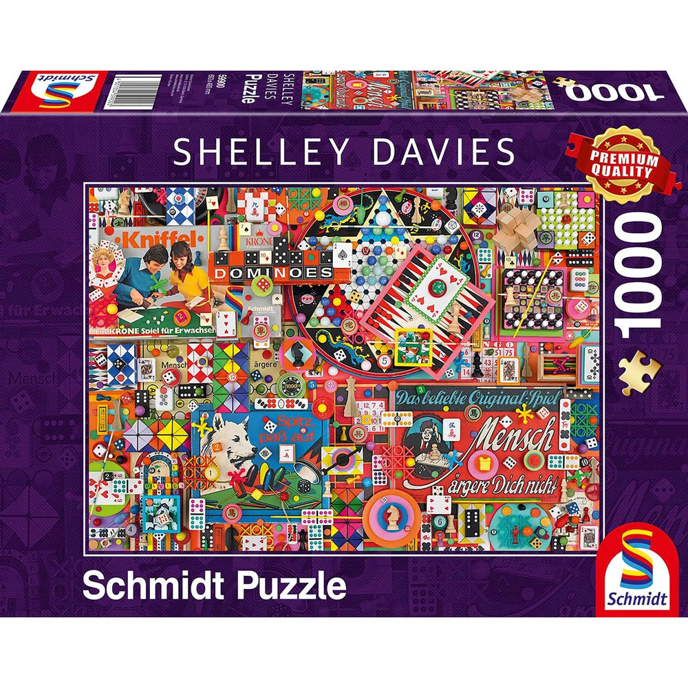 Puzzle Vintage Gesellschaftsspiele, 1000 Teile