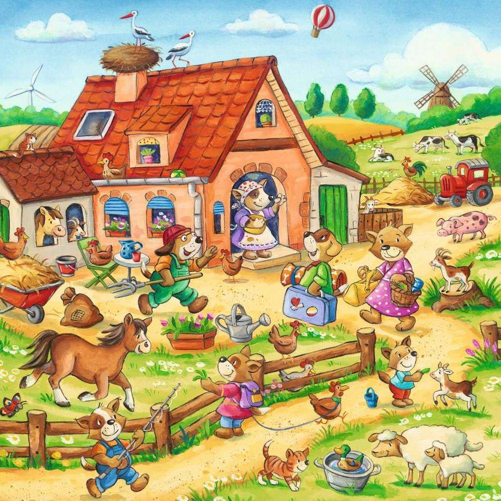 Puzzle Ferien auf dem Land, 3 x 49 Teile
