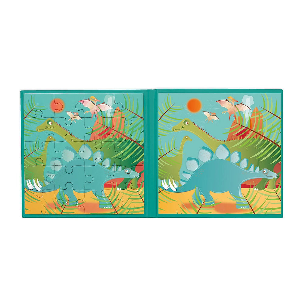 Puzzle Magnetpuzzle Dinosaurier, 2 x 20 Teile