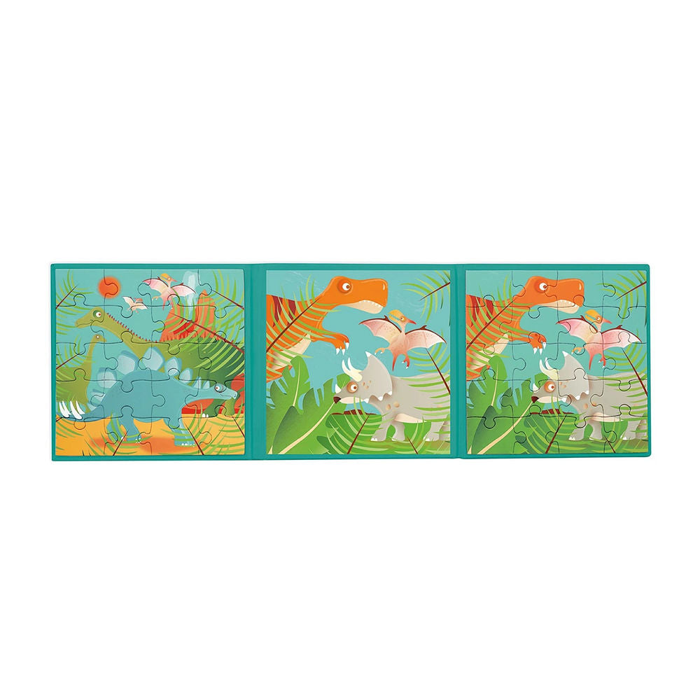 Puzzle Magnetpuzzle Dinosaurier, 2 x 20 Teile