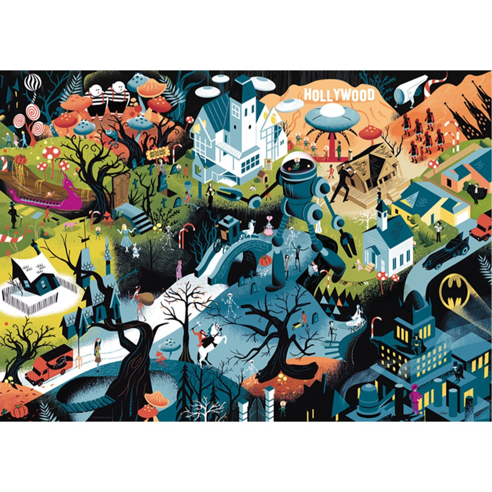 Puzzle Tim Burton Films Standard, 1000 Teile