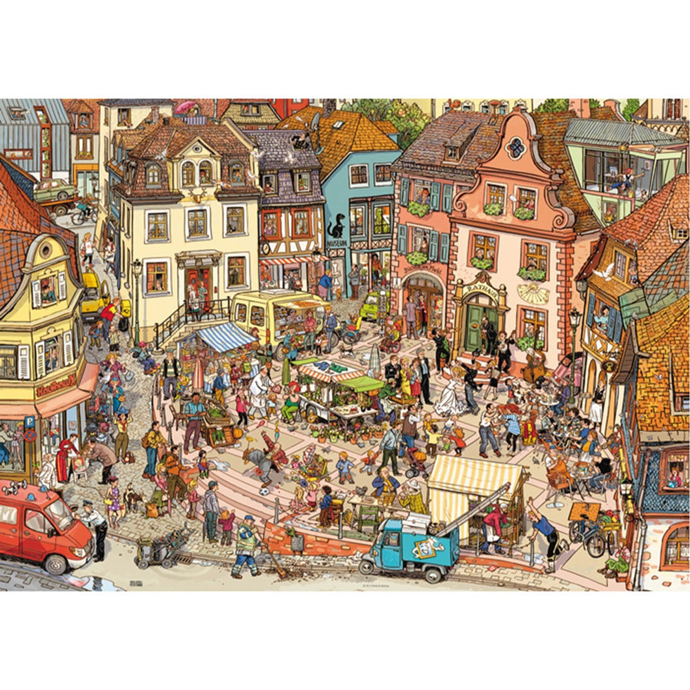 Puzzle Market Place Triangular, 1000 Teile