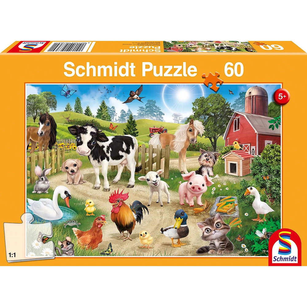 Puzzle Animal Club, Bauernhoftiere, 60 Teile
