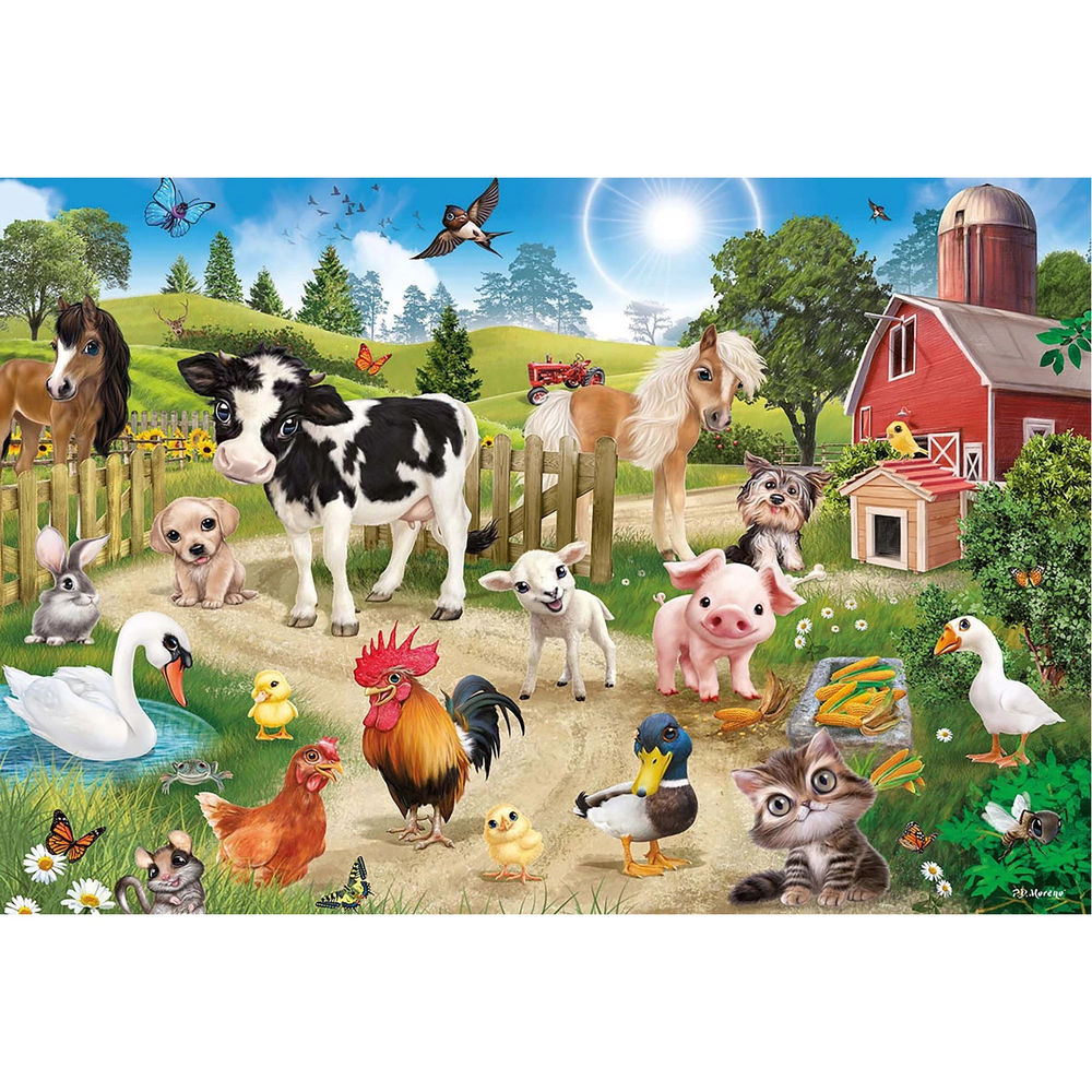 Puzzle Animal Club, Bauernhoftiere, 60 Teile