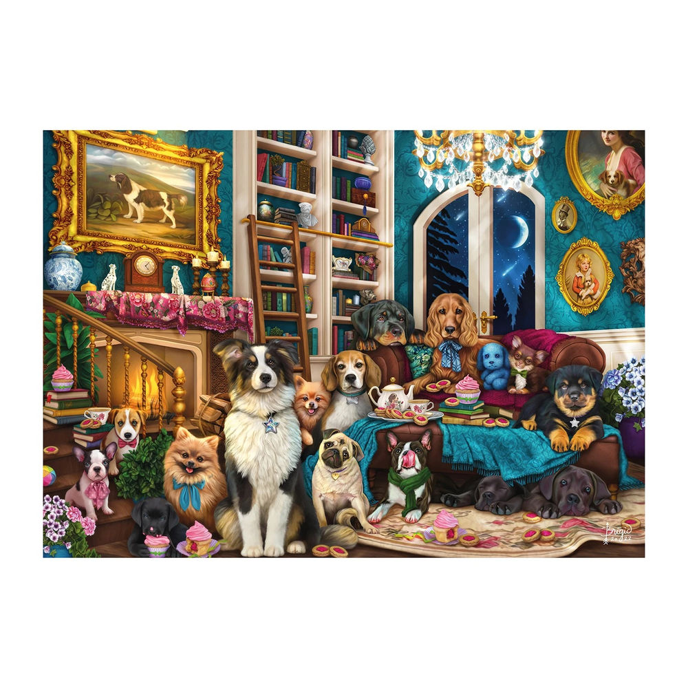 Puzzle Party in der Bibliothek, 1000 Teile