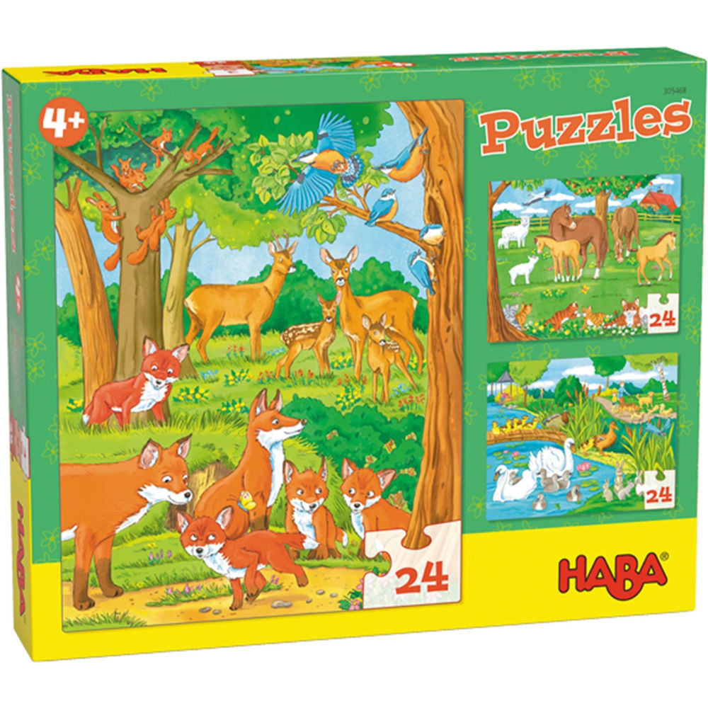 Puzzle Tierfamilien