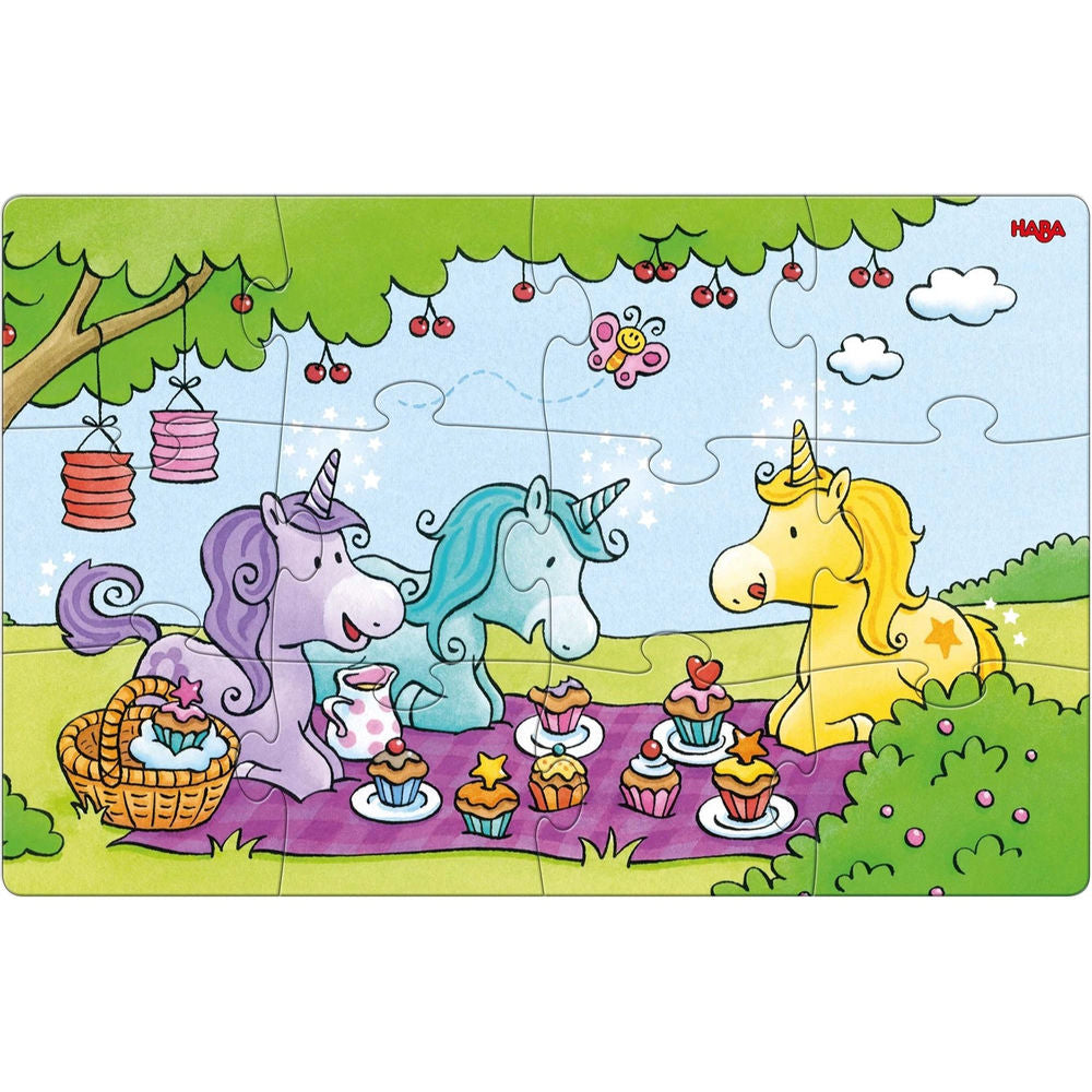 Puzzle Einhorn Glitzerglück – Rosalie & Friends, 2 x 12 Teile
