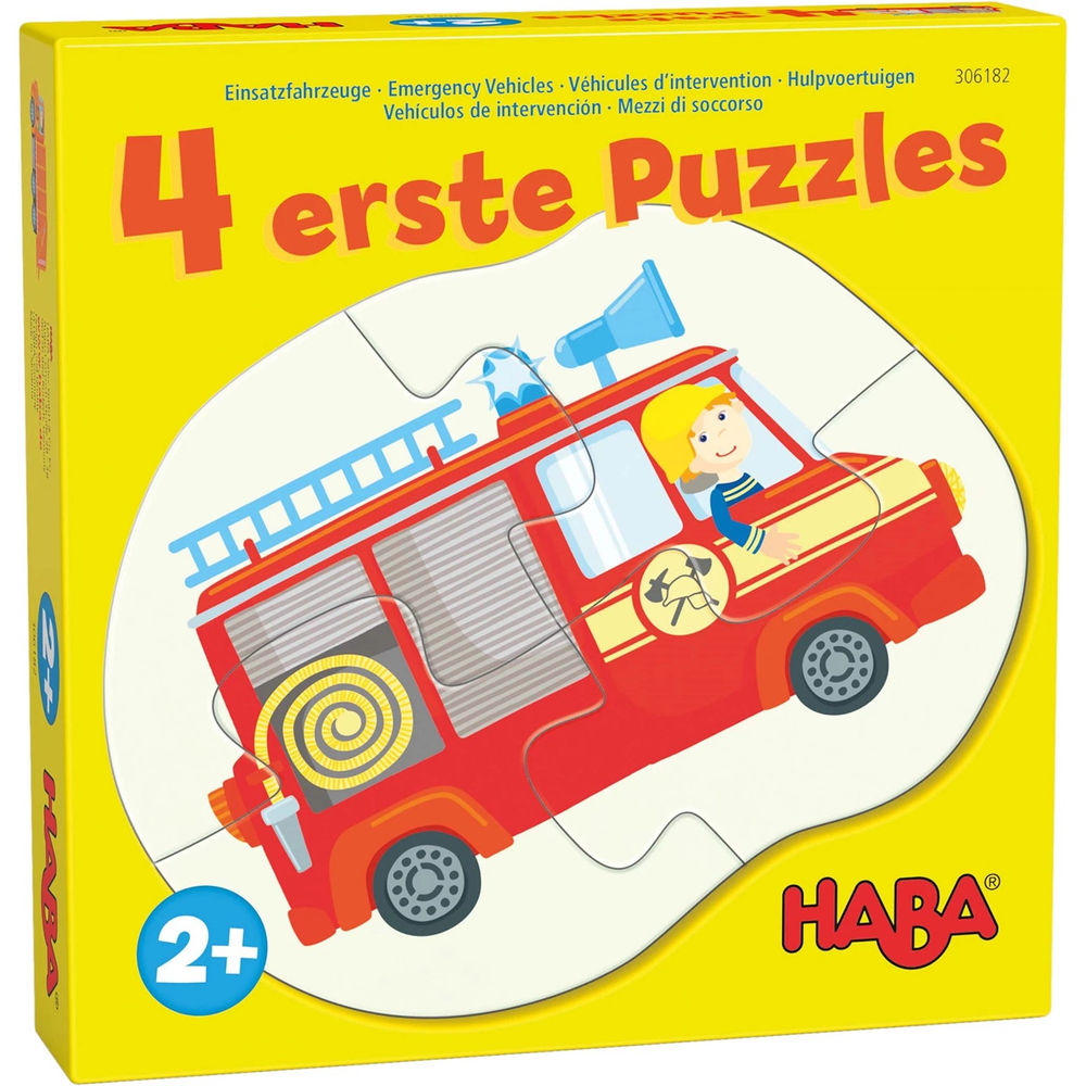 Puzzle 4 Erste Puzzles – Einsatzfahrzeuge, 4 x 4 Teile