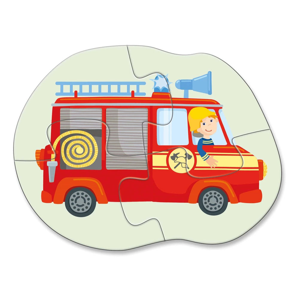 Puzzle 4 Erste Puzzles – Einsatzfahrzeuge, 4 x 4 Teile