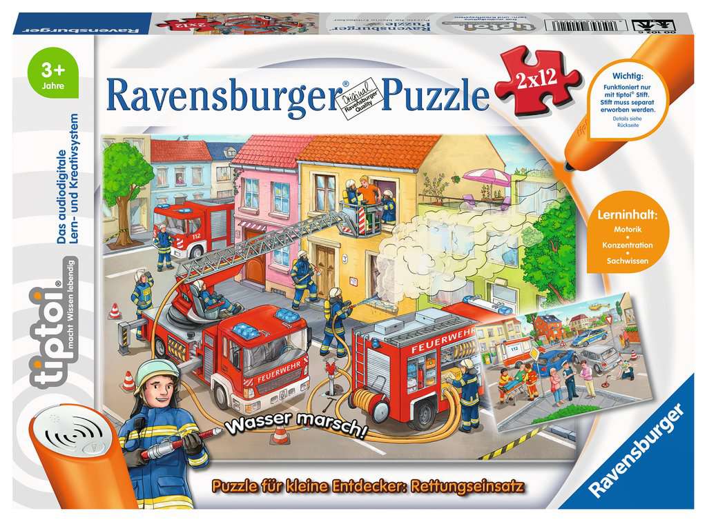 Puzzle für kleine Entdecker: Rettungseinsatz, 2 x 12 Teile