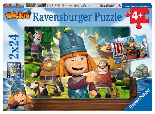 Puzzle Kinderpuzzle - Unser kluges Köpfchen Wickie, 2x24 Teile