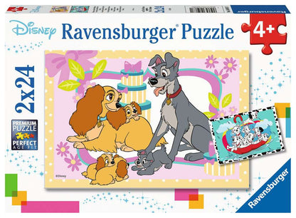 Puzzle Kinderpuzzle - Disneys liebste Welpen, 2x24 Teile