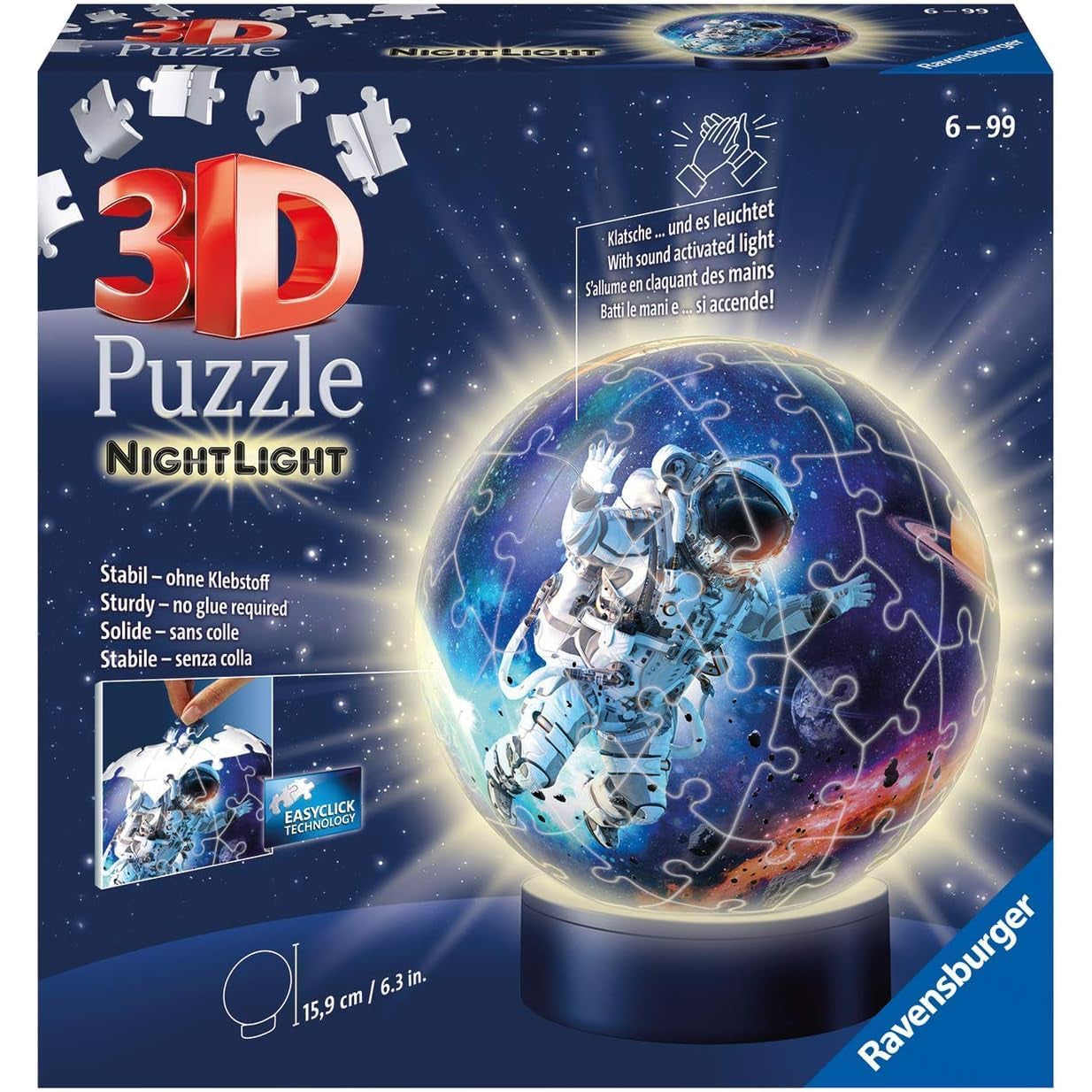 3D Puzzle Nachtlicht - Astronauten im Weltall