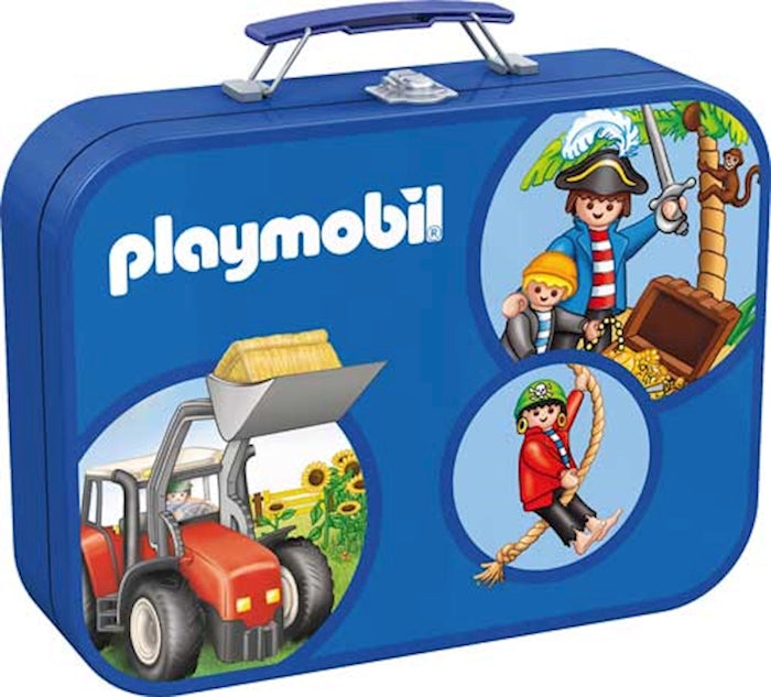 Puzzle Playmobil, Metallkoffer, 2 x 60 Teile, 2 x 100 Teile