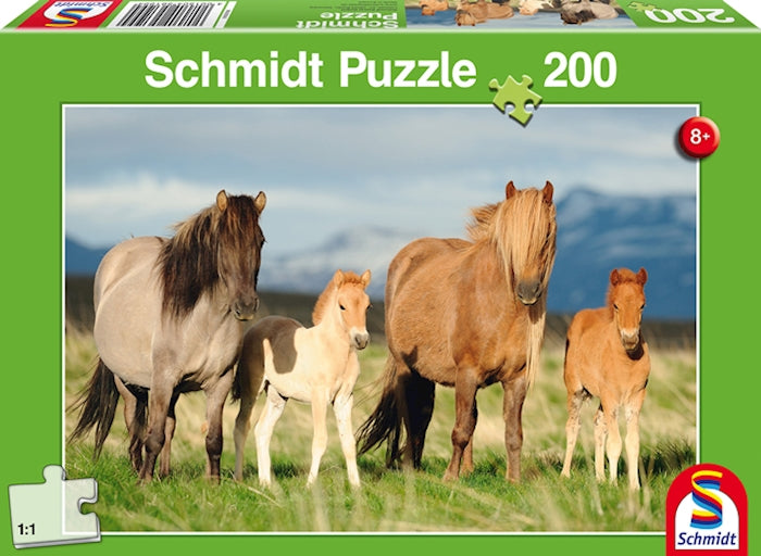 Puzzle Pferdefamilie, 200 Teile