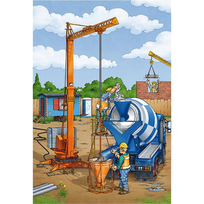 Puzzle Auf der Baustelle, 3 x 24 Teile