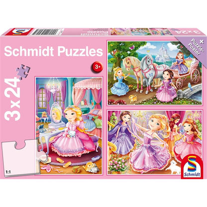 Puzzle Märchenhafte Prinzessin, 3 x 24 Teile