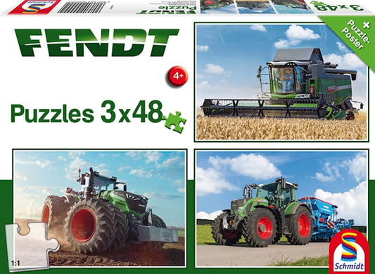 Puzzle Fendt 1050 Vario / 724 Vario / 6275L, 3 x 48 Teile