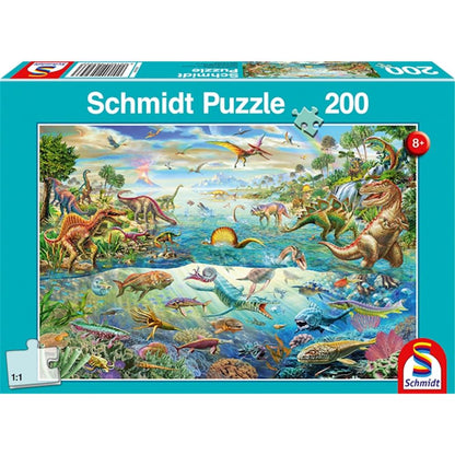 Puzzle Entdecke die Dinosaurier, 200 Teile