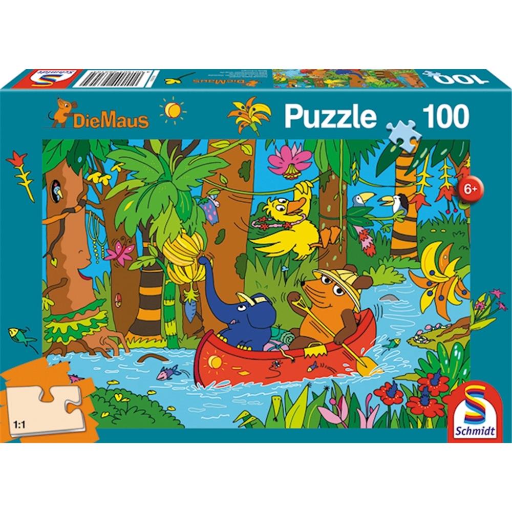 Puzzle Die Maus, Im Dschungel, 100 Teile