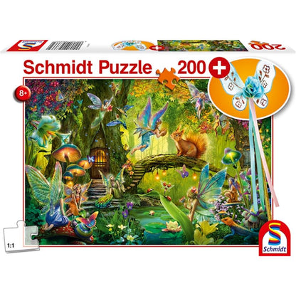 Puzzle Feen im Wald inkl. Feenstab, 200 Teile