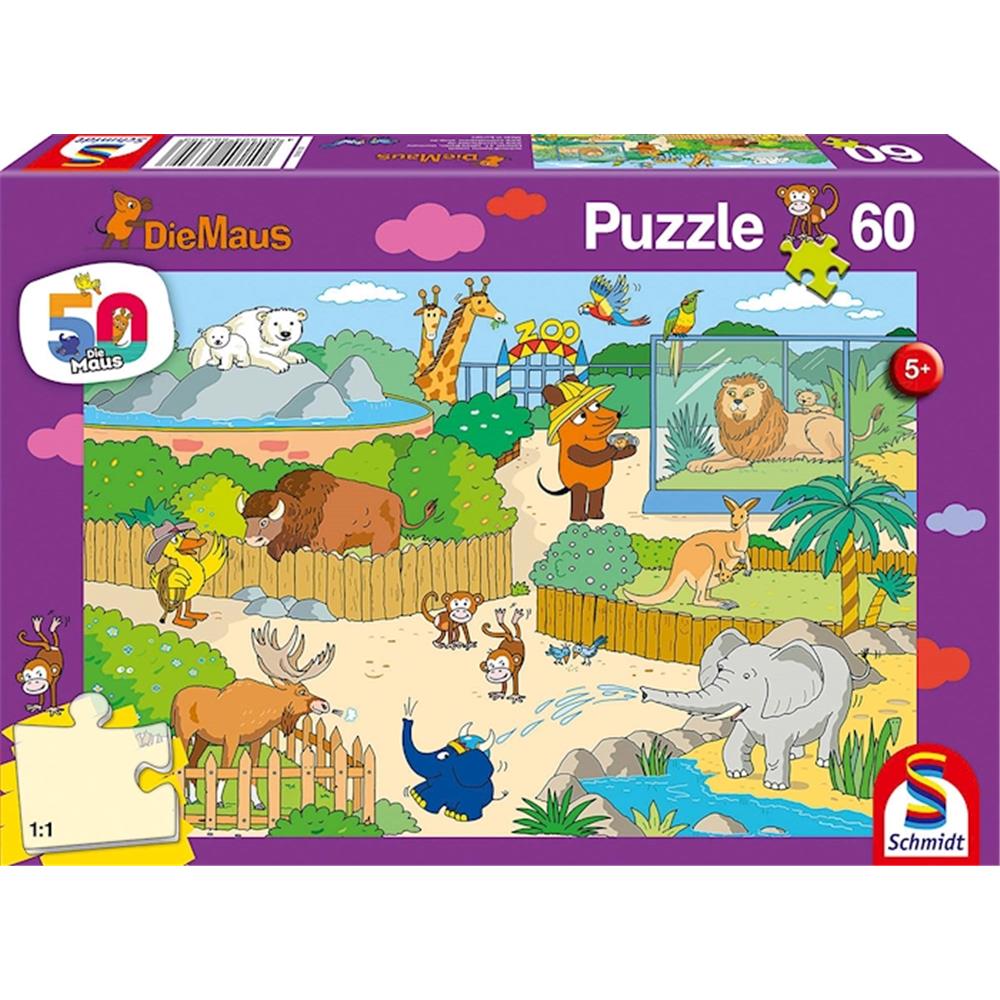 Puzzle Die Maus, Im Zoo, 60 Teile