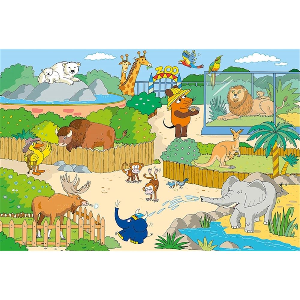 Puzzle Die Maus, Im Zoo, 60 Teile