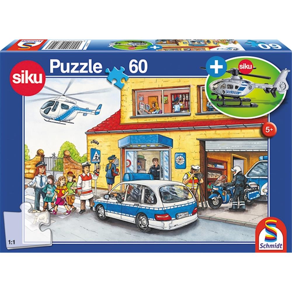 Puzzle Polizeihubschrauber, 60 Teile (inkl. Polizeihubschrauber)