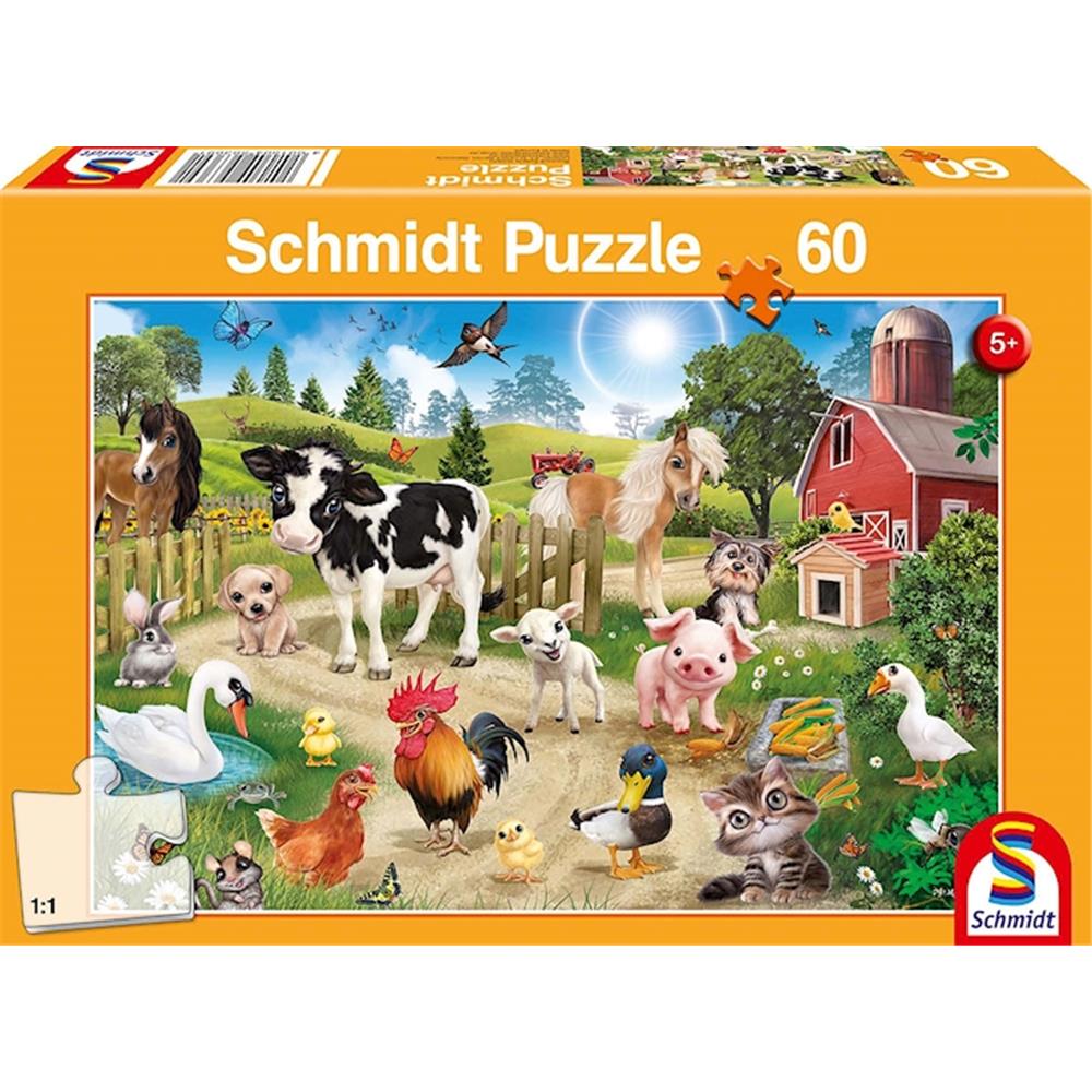 Puzzle Animal Club, Bauernhoftiere, 60 Teile