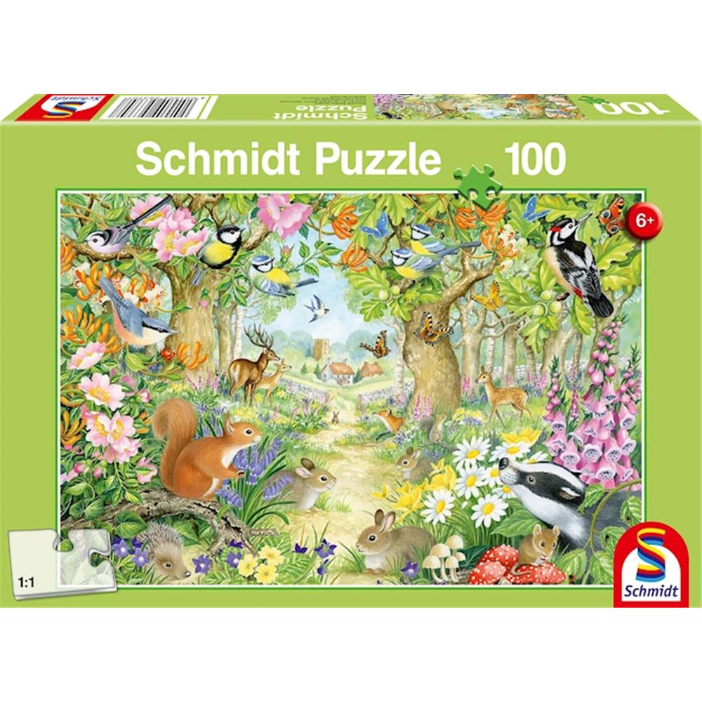 Puzzle Tiere im Wald, 100 Teile