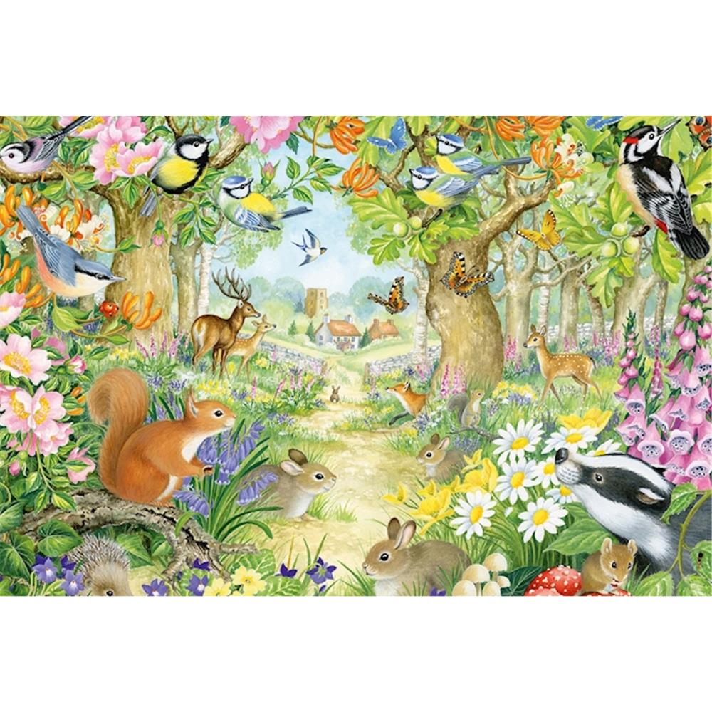 Puzzle Tiere im Wald, 100 Teile