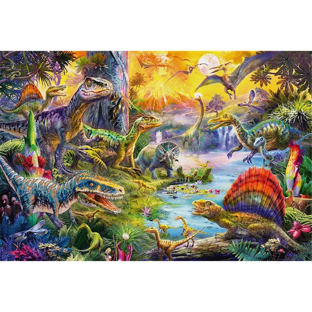 Puzzle Dinosaurier, 60 Teile (inkl. Dinosaurier-Figuren)