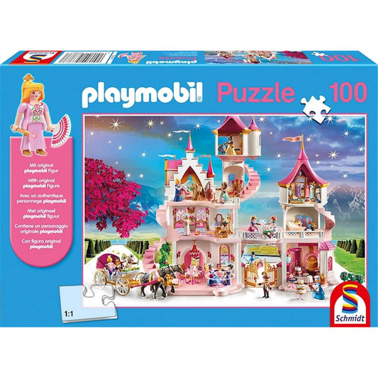 Puzzle Playmobil, Prinzessinnenschloss inkl. Original-Figur, 100 Teile