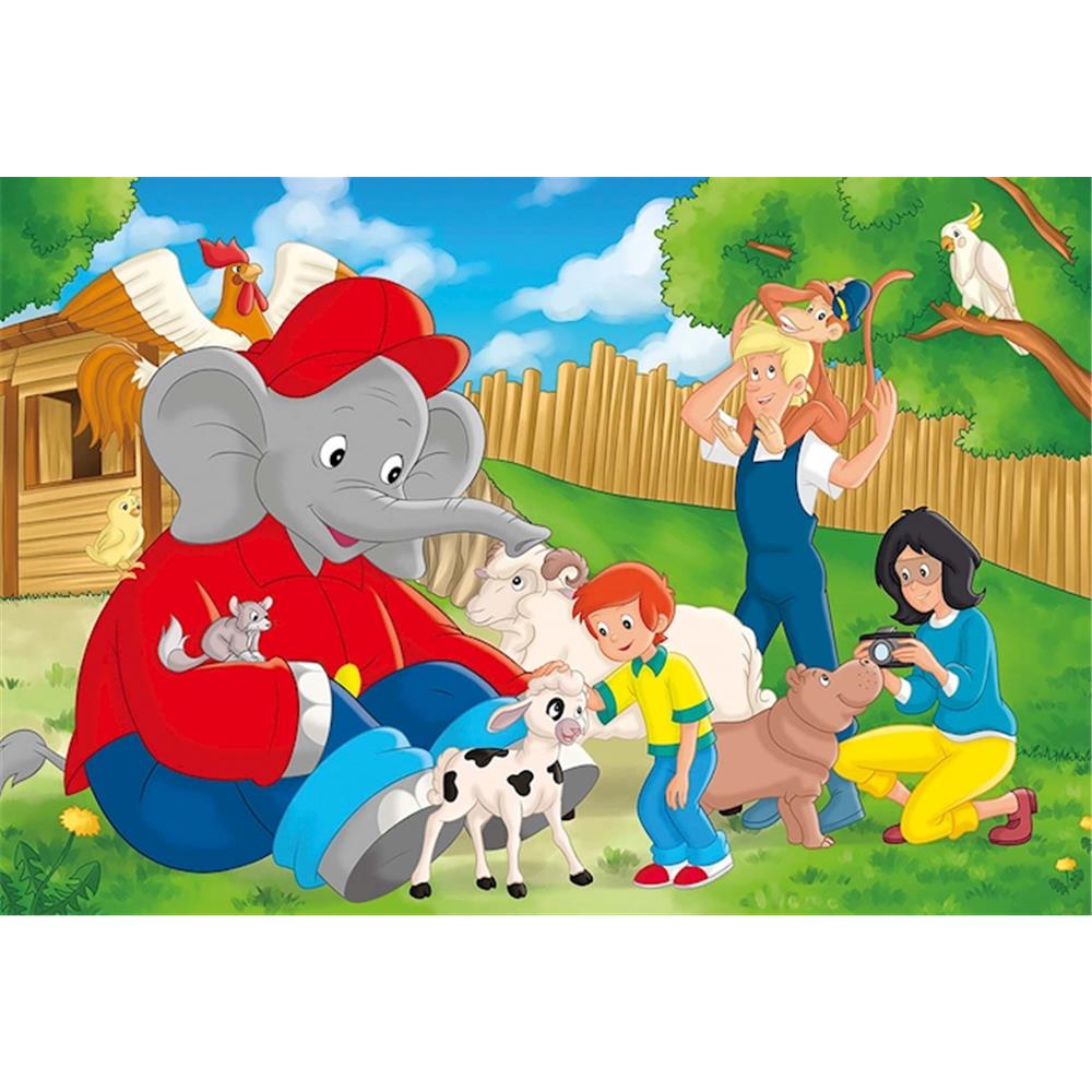 Puzzle Benjamin Blümchen, Im Zoo, 3 x 24 Teile