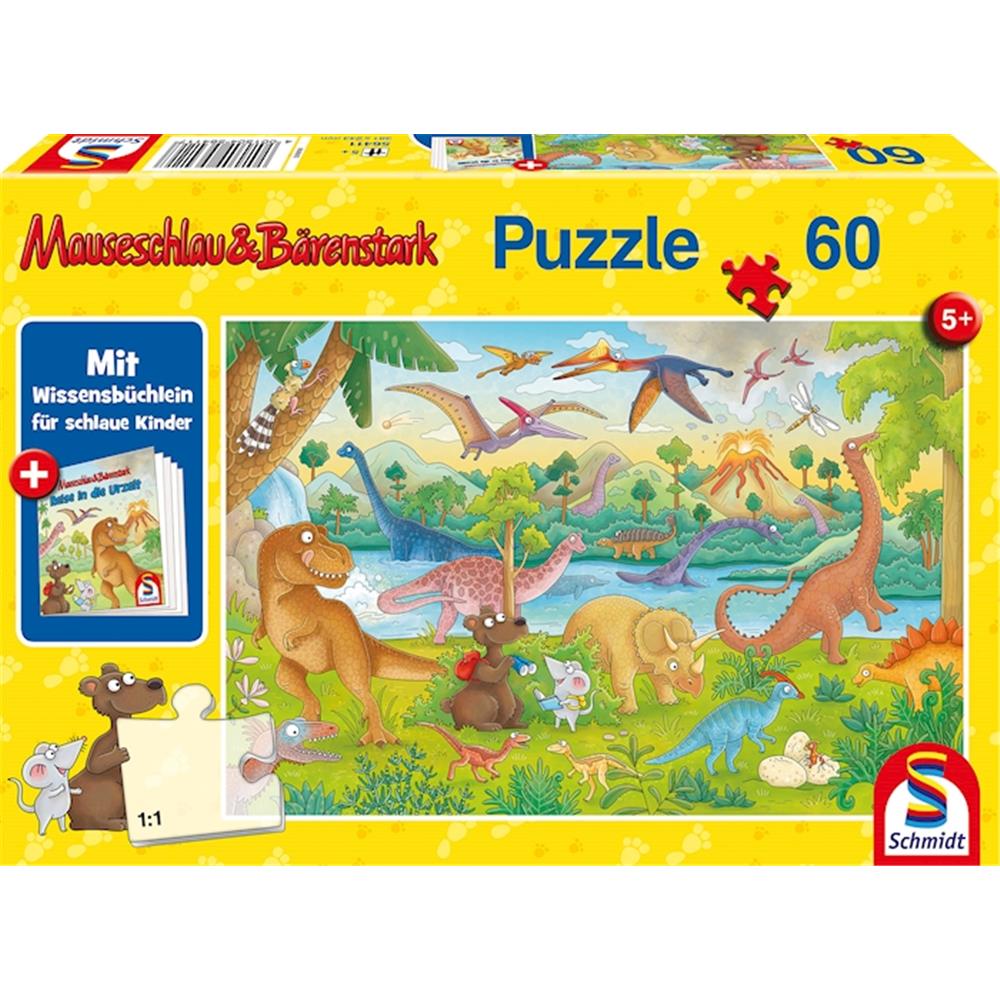 Puzzle Reise in die Urzeit 60 Teile mit Büchlein, 60 Teile