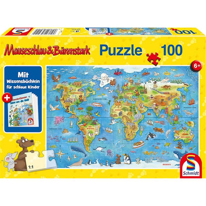 Puzzle Reise um die Welt, 100 Teile mit Büchlein