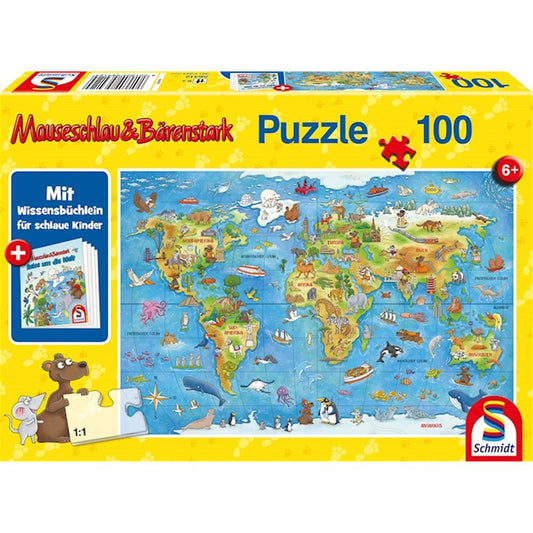 Puzzle Reise um die Welt, 100 Teile mit Büchlein