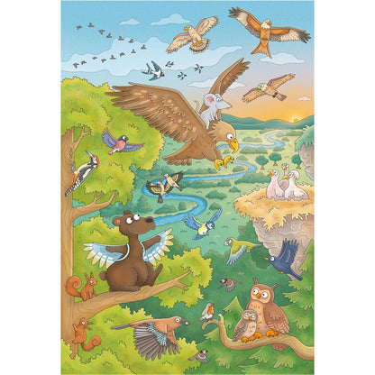 Puzzle Reise in die Natur mit Büchlein, 3 x 48 Teile