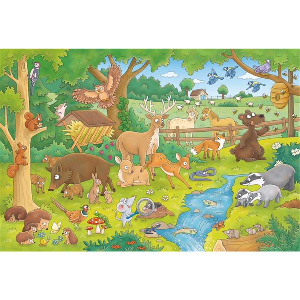 Puzzle Reise in die Natur mit Büchlein, 3 x 48 Teile