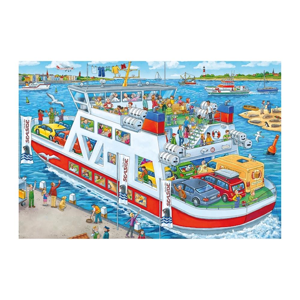 Puzzle Wo ist das kleine Segelboot? 3 x 24 Teile